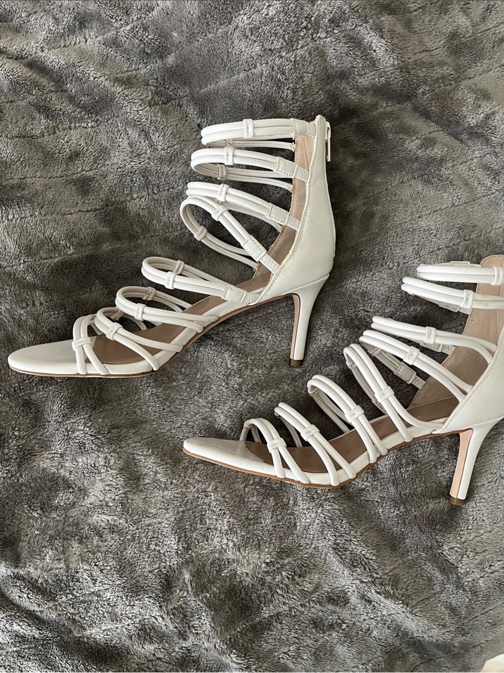 Strappy Mid-Heel - Elegant Women's Dress Shoes size 7.5